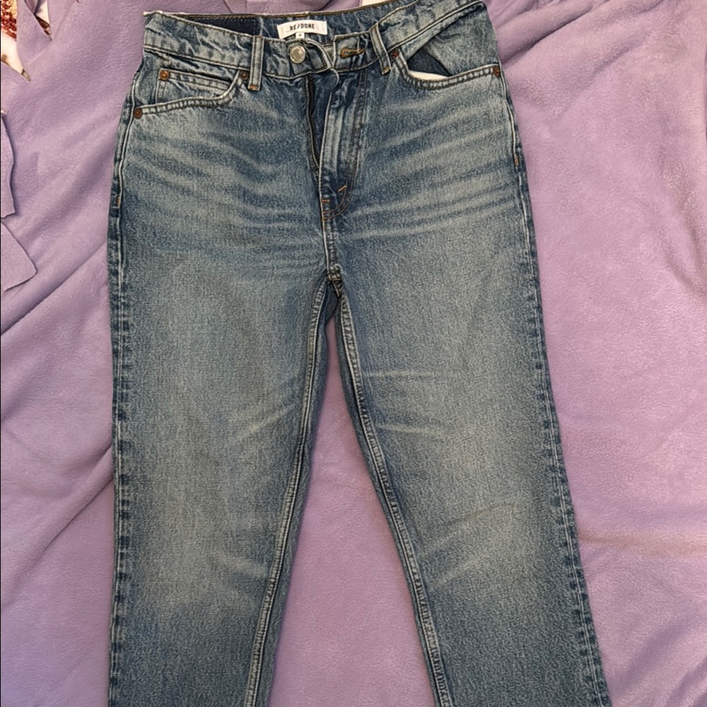 Re/Done Straight Leg Denim Jeans